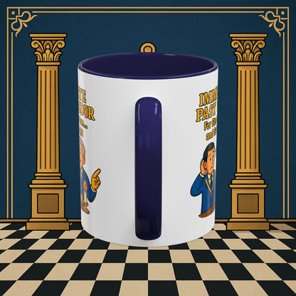 Masonic Mugs - Accent Coloured 11oz Mug - Masonic Wisdom Unveiled - Immediate Past Master Printify