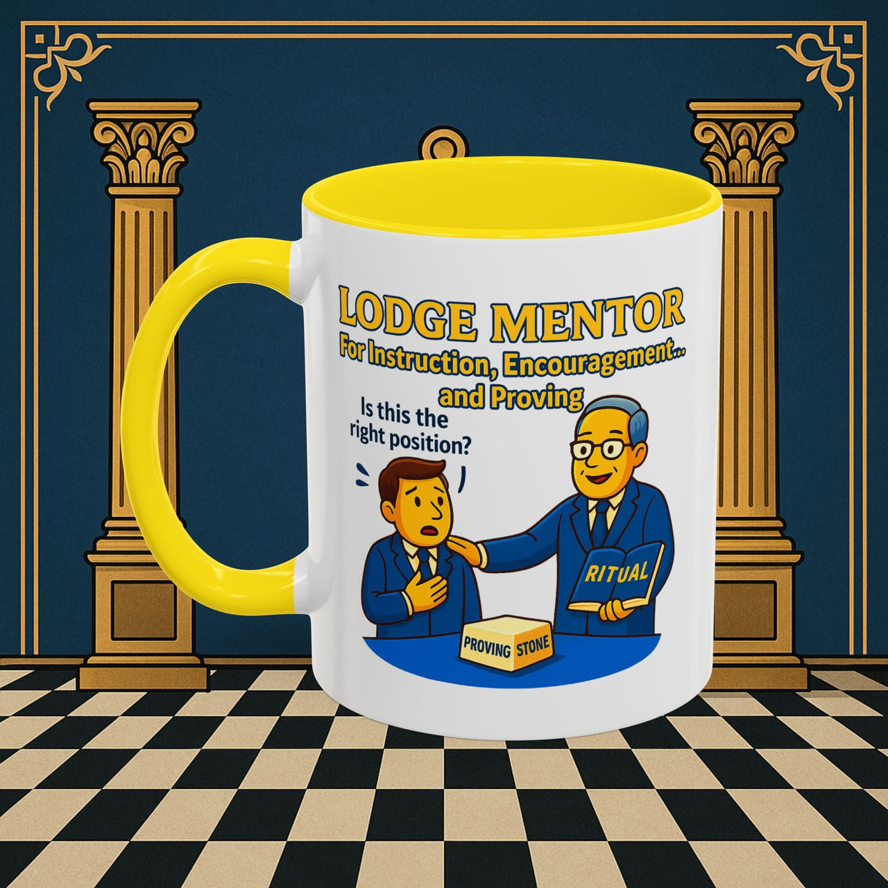 Masonic Mugs - Lodge Mentor Guidance: Masonic Ritual Instruction, Lodge Mentor Printify