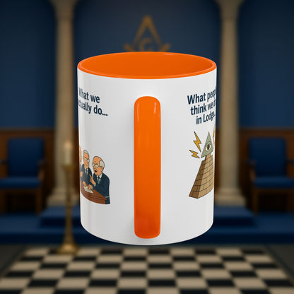 Masonic Mugs Ready to Go – Just for the Ceremony (Accent Coloured 11oz Mug) Printify