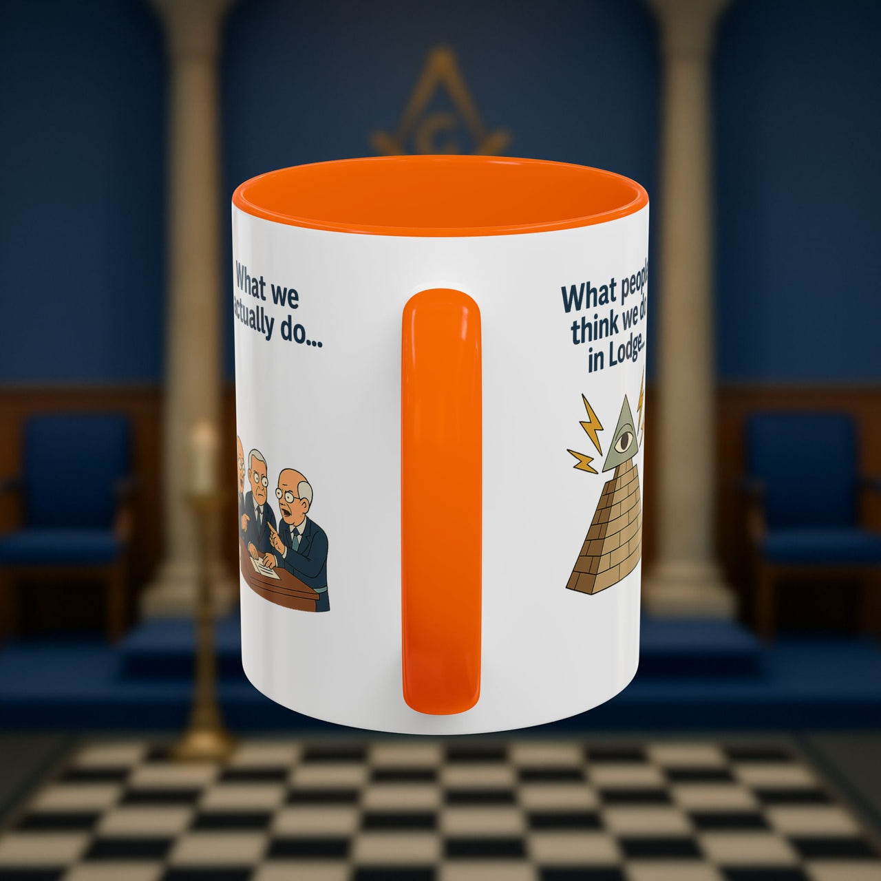 Masonic Mugs Ready to Go – Just for the Ceremony (Accent Coloured 11oz Mug) Printify