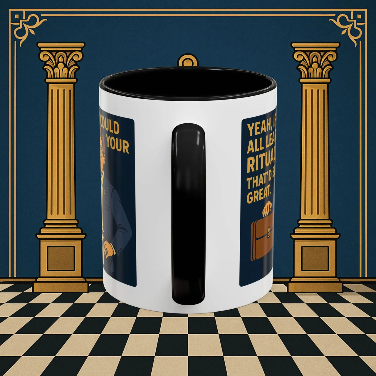 Masonic Mugs Ready to Go – Learn Your Ritual (Accent Coloured 11oz Mug) Printify
