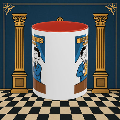 Masonic Mugs Ready to Go - Accent Coloured 11oz Mug - Toasting Protocol - Director of Ceremonies Printify
