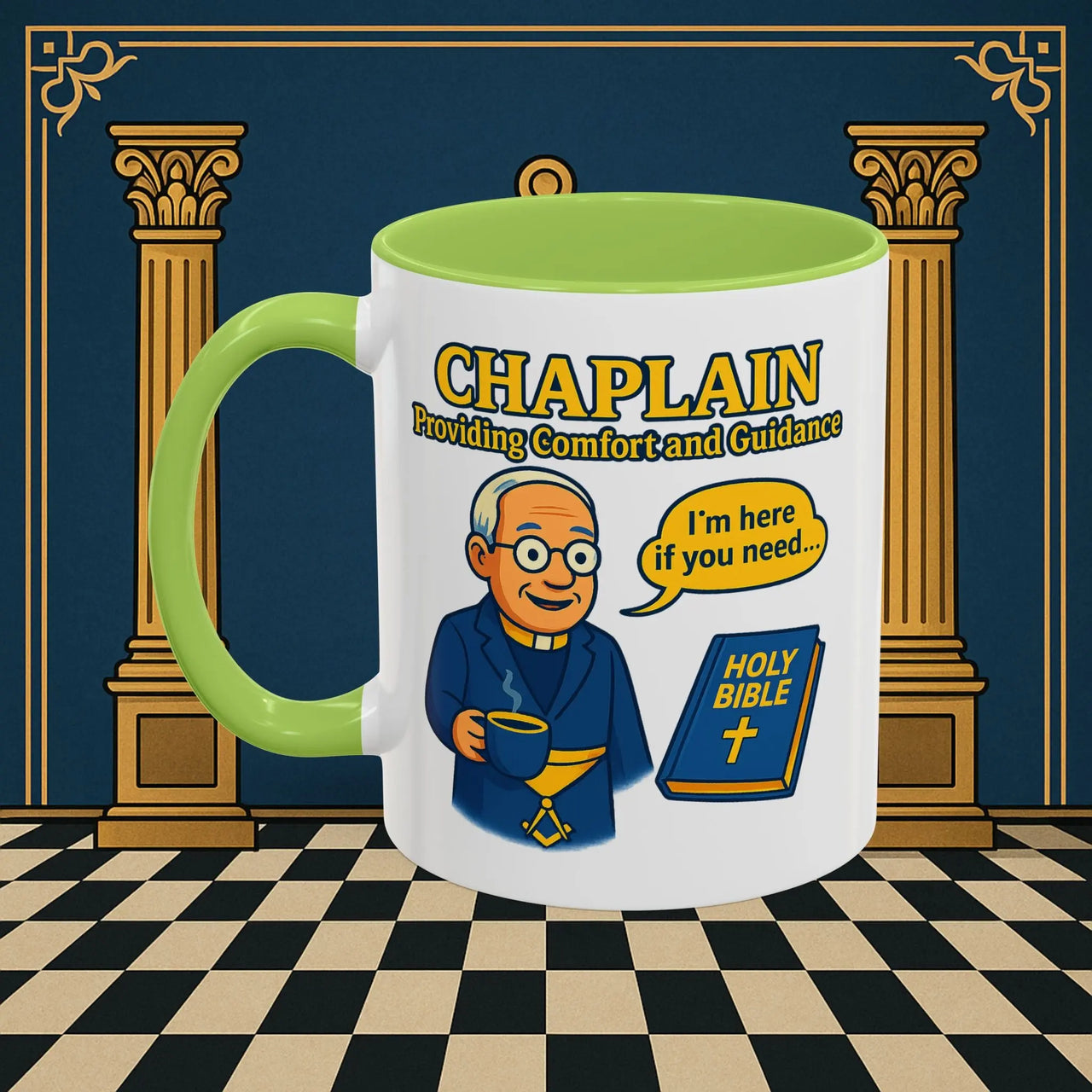 Masonic Mugs Ready to Go - Comfort in Faith - Chaplain Printify