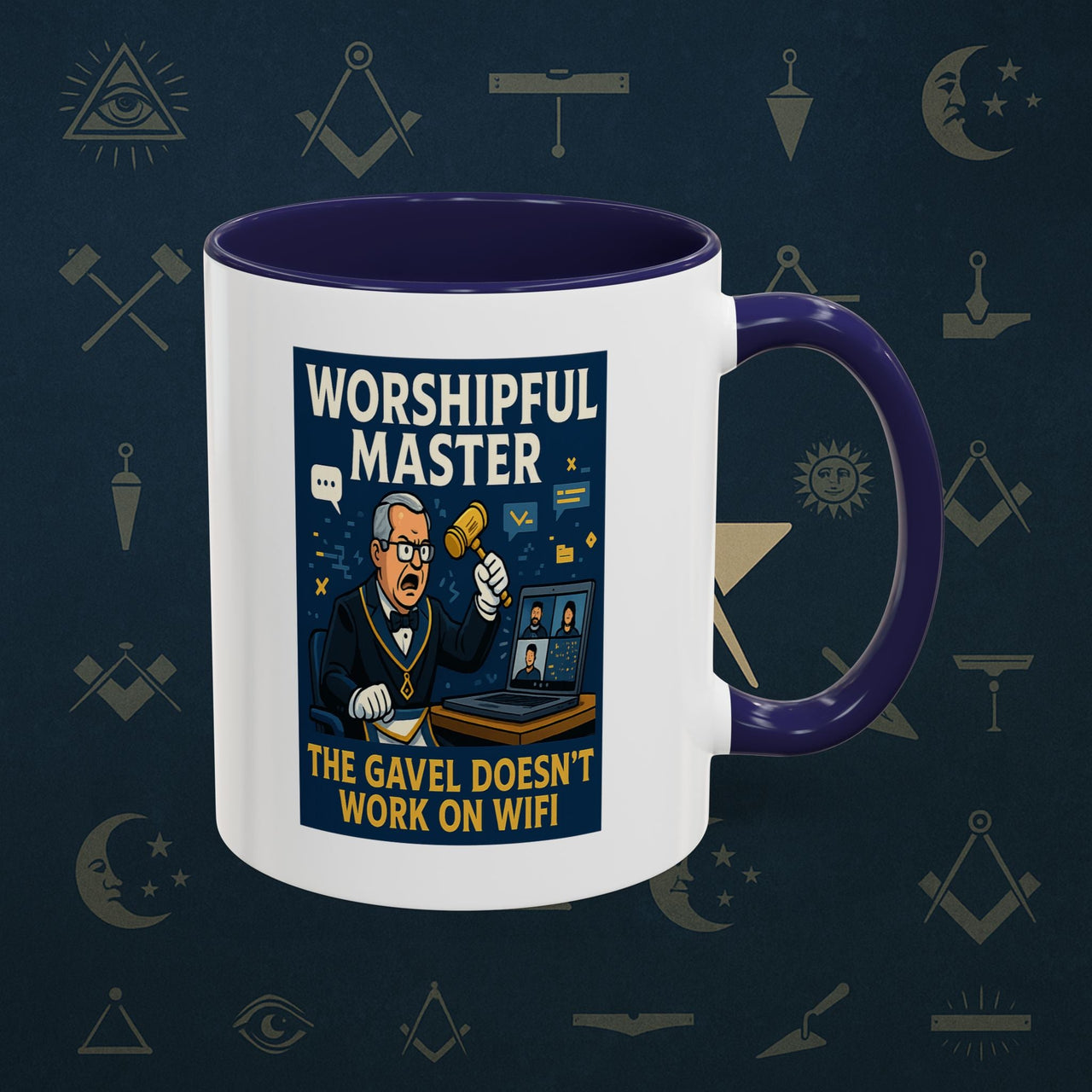 Masonic Mugs - Virtual Vertigo - Worshipful Master Printify