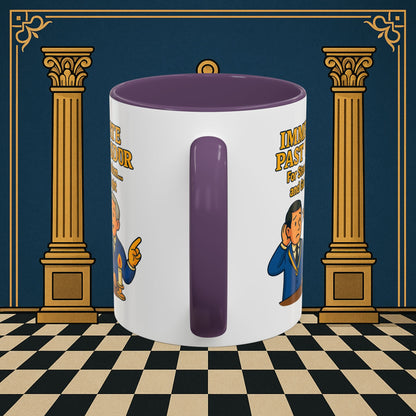 Masonic Mugs - Accent Coloured 11oz Mug - Masonic Wisdom Unveiled - Immediate Past Master Printify