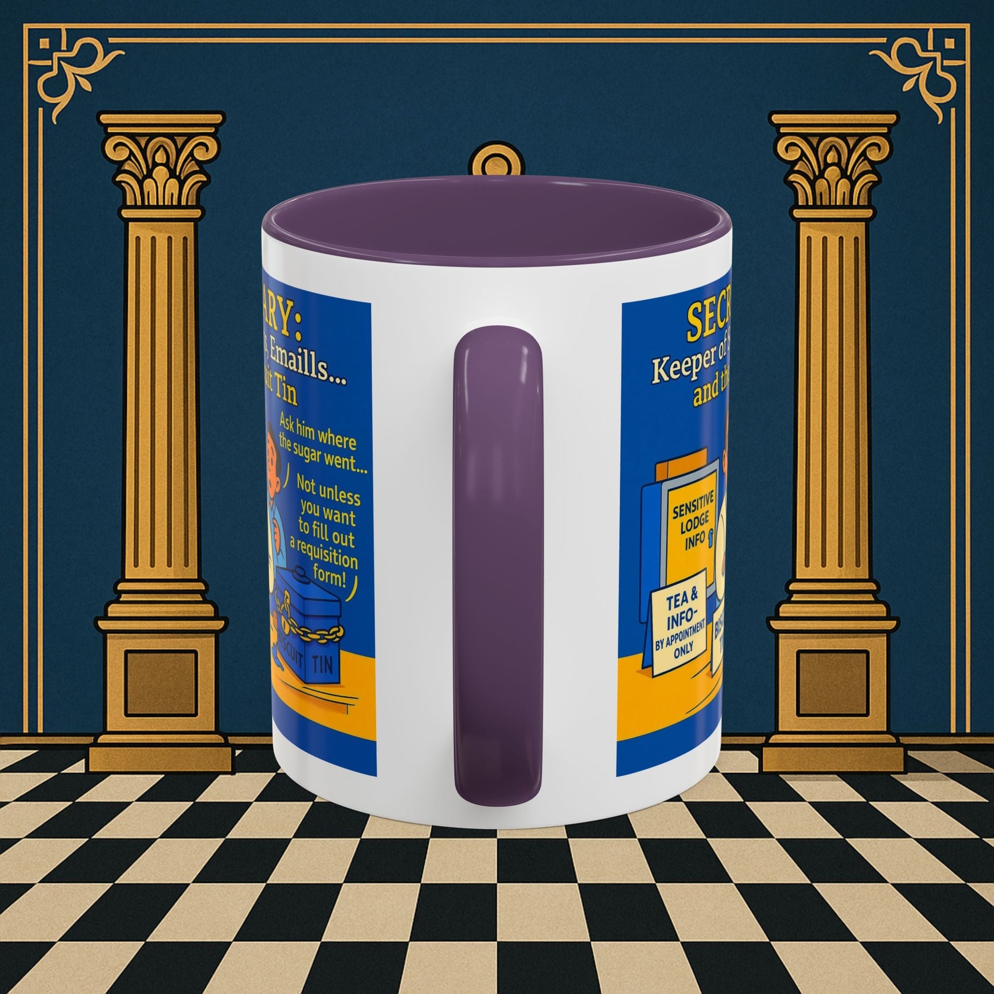 Masonic Mugs - Bureaucratic Biscuit Bouncer - Secretary Printify