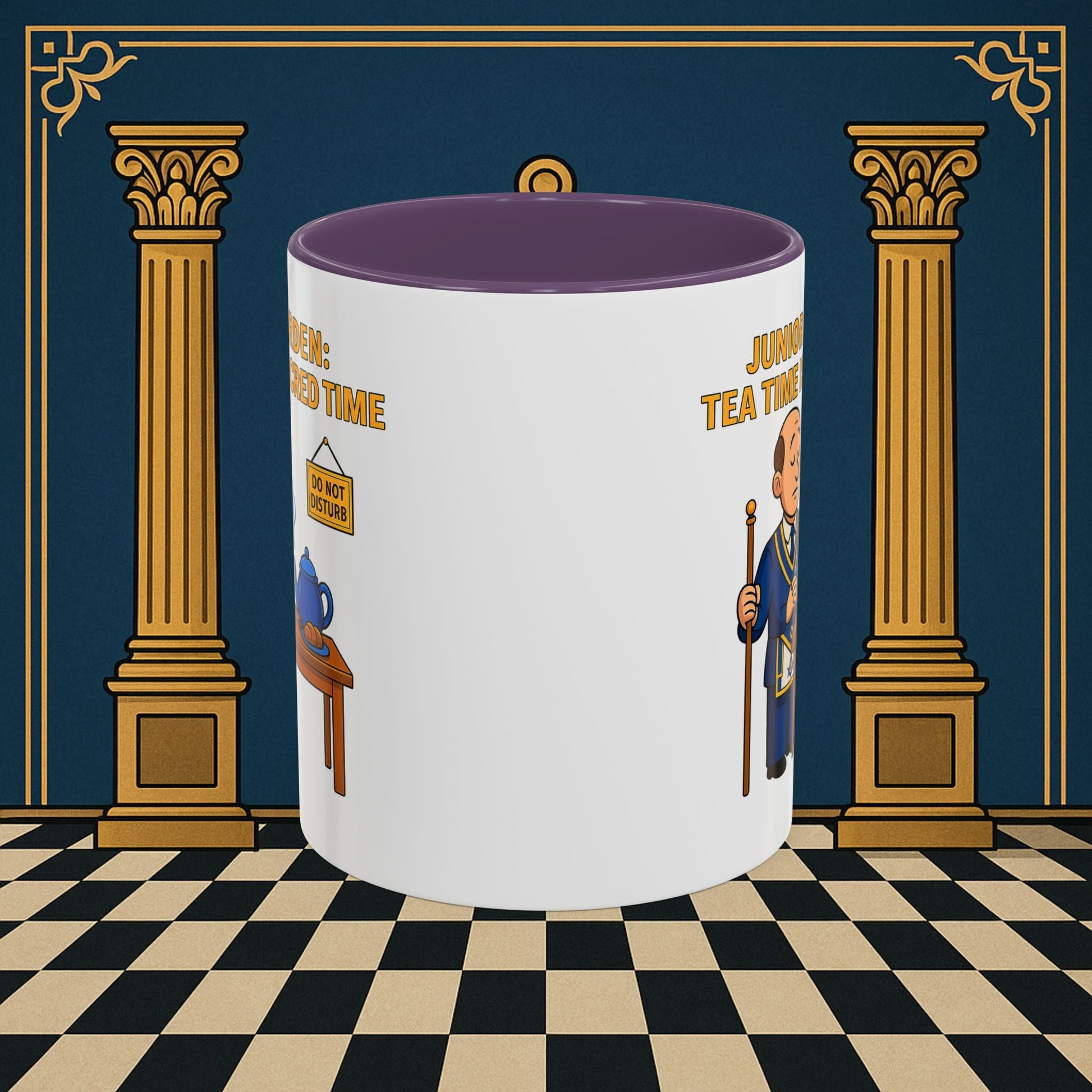 Masonic Mugs - Junior Warden: Tea Time is Sacred, Junior Warden Printify