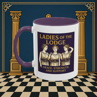 Masonic Mugs – Ladies of the Lodge: Grace, Strength & Support (Accent Coloured 11oz Mug) Printify