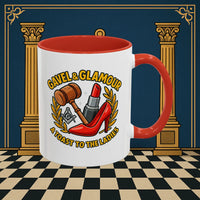 Masonic Mugs – Gavel & Glamour: A Toast to the Ladies (Accent Coloured 11oz Mug) Printify