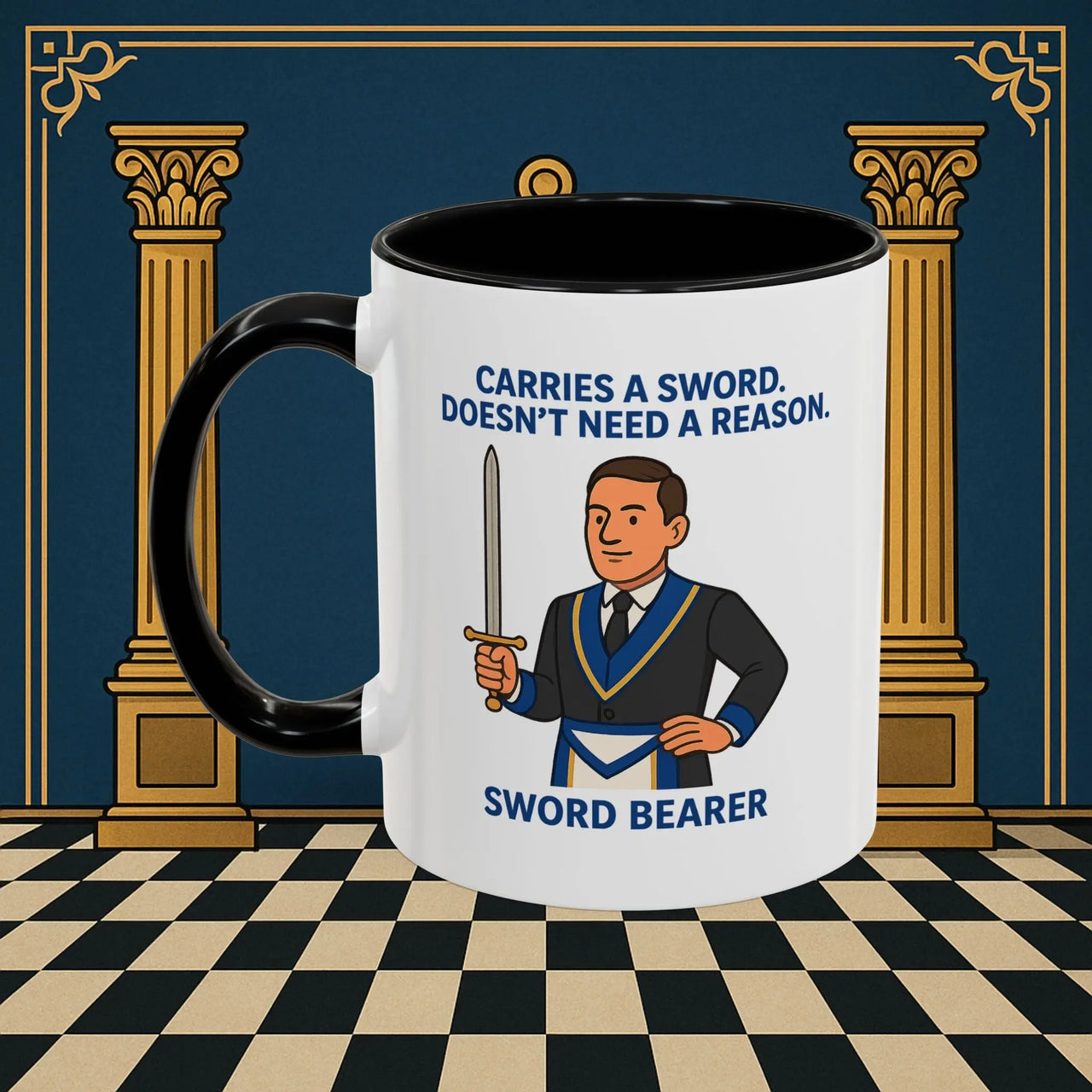 Masonic Mugs - Sword of Mystery - Provincial Sword Bearer Printify