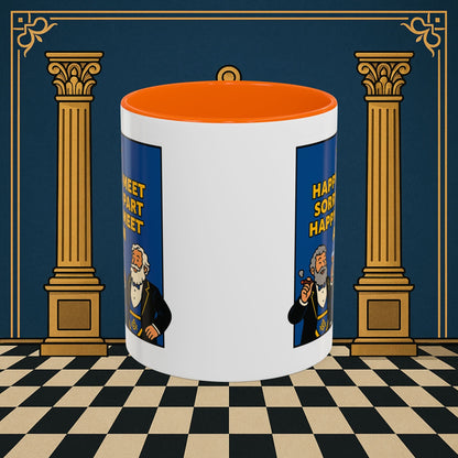 Masonic Mugs Ready to Go – Happy to Meet Again (Accent Coloured 11oz Mug) Printify