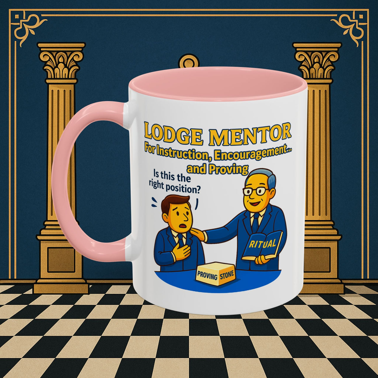 Masonic Mugs - Lodge Mentor Guidance: Masonic Ritual Instruction, Lodge Mentor Printify