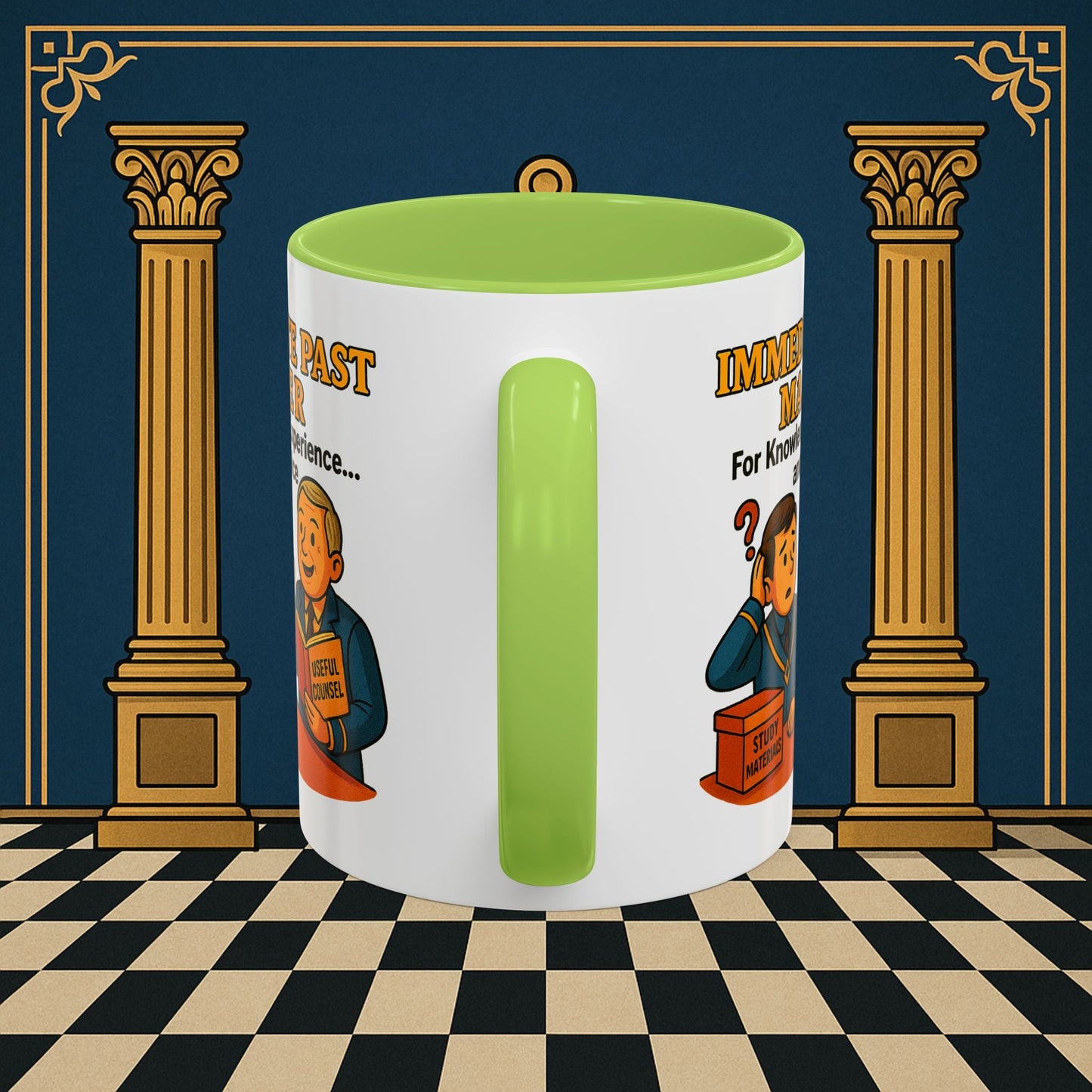 Masonic Mugs - Accent Coloured 11oz Mug - Wisdom Transfer Printify