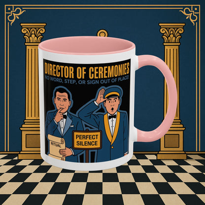 Masonic Mugs Ready to Go - Accent Coloured 11oz Mug - Ceremonial Protocol - Director of Ceremonies Printify