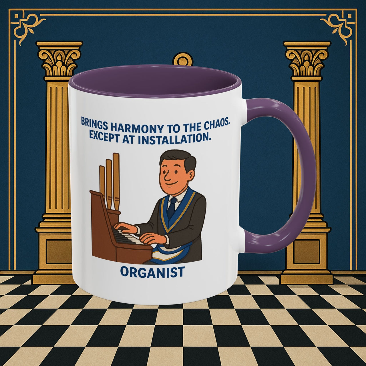 Masonic Mugs - Harmony Amid Chaos - Provincial Organist Printify