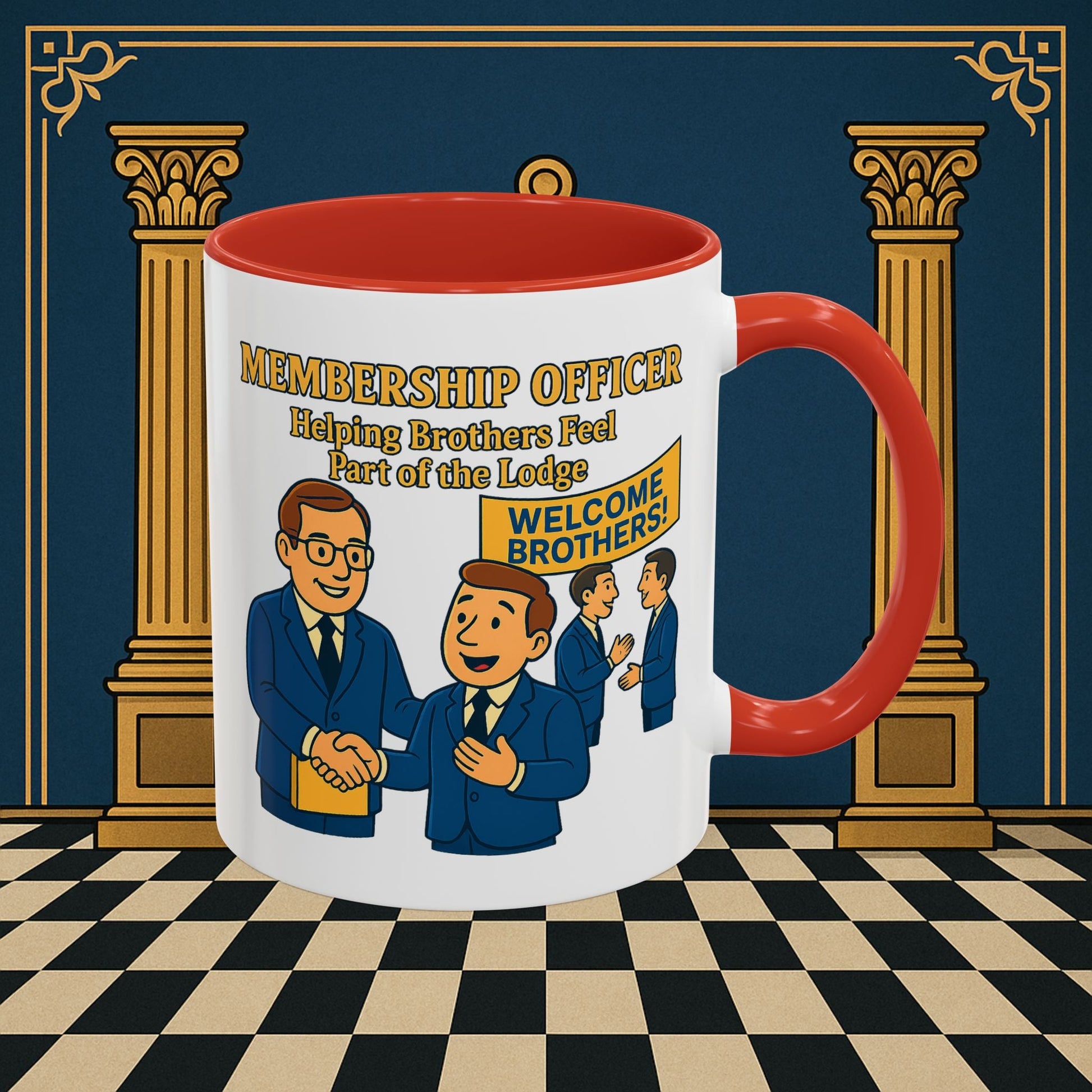 Masonic Mugs - Brotherhood Welcome - Membership Secretary Printify