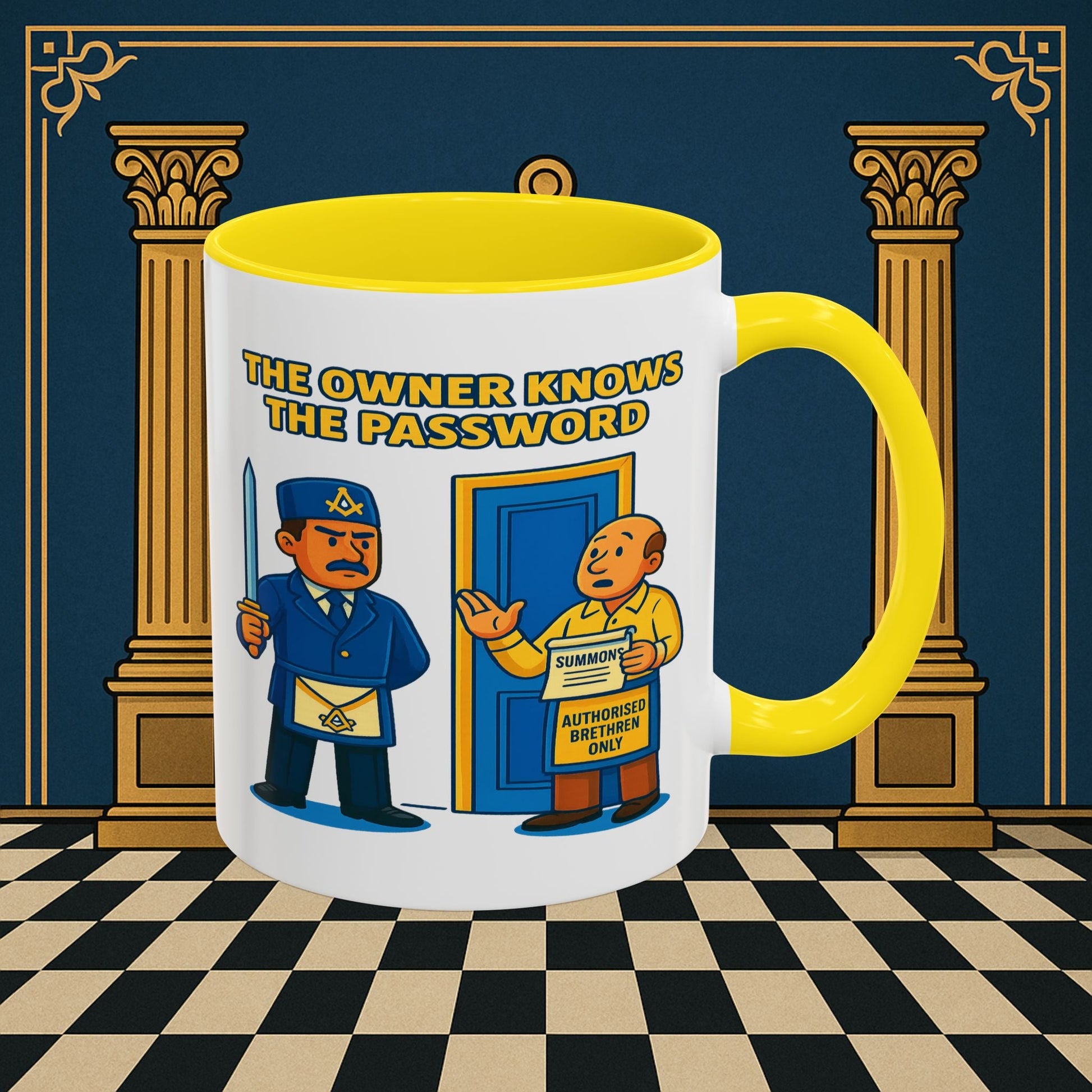 Masonic Mugs - Accent Coloured 11oz Mug - Masonic Mayhem - Inner Guard Printify