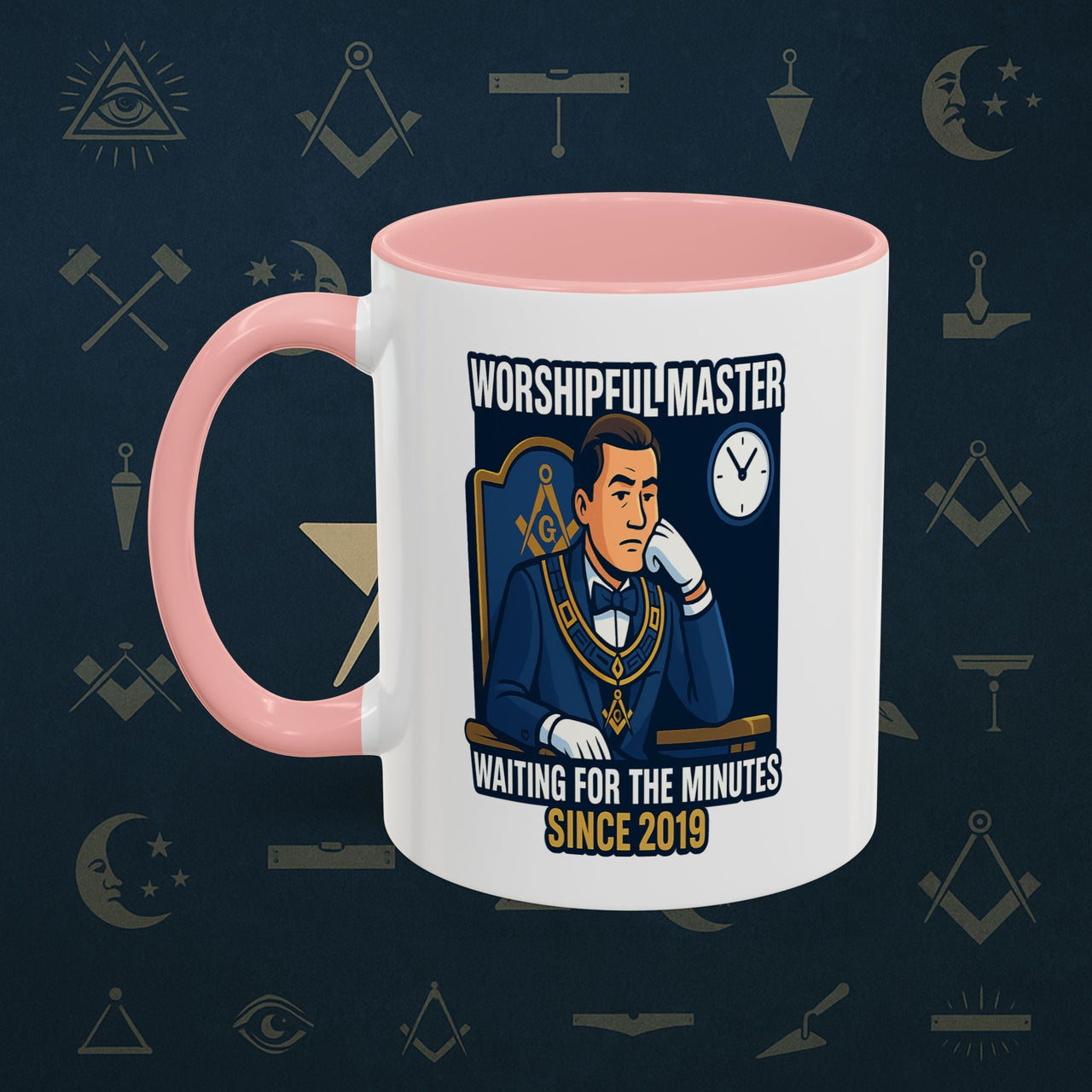 Masonic Mugs - Masonic Monotony - Worshipful Master Printify