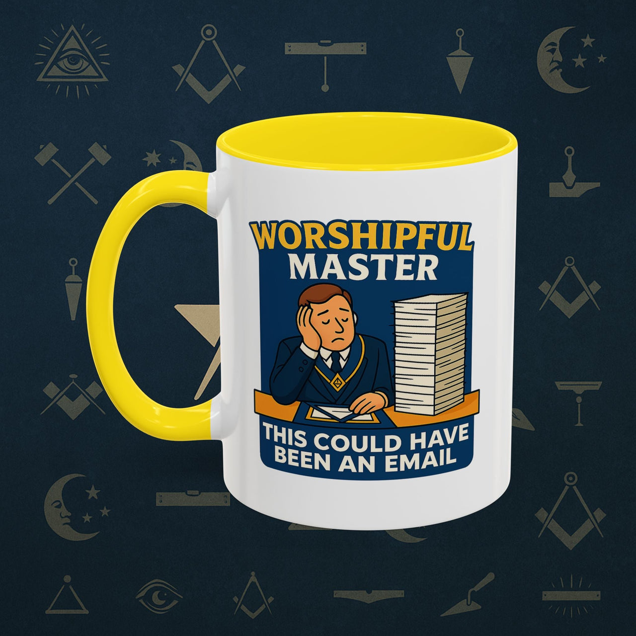 Masonic Mugs - Masonic Meetings Madness - Worshipful Master Printify