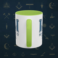 Masonic Mugs Ready to Go – So Mote It Tea (Accent Coloured 11oz Mug) Printify