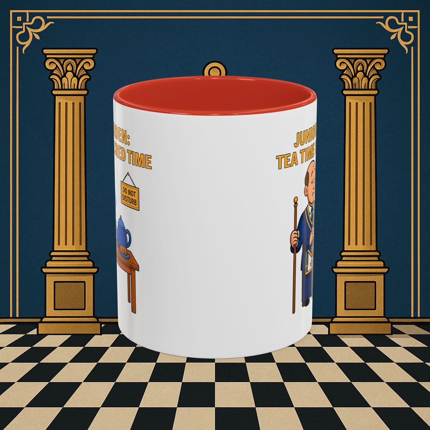 Masonic Mugs - Junior Warden: Tea Time is Sacred, Junior Warden Printify
