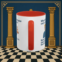 Masonic Mugs Ready to Go – Past Master with a Traffic Cone (Accent Coloured 11oz Mug) Printify
