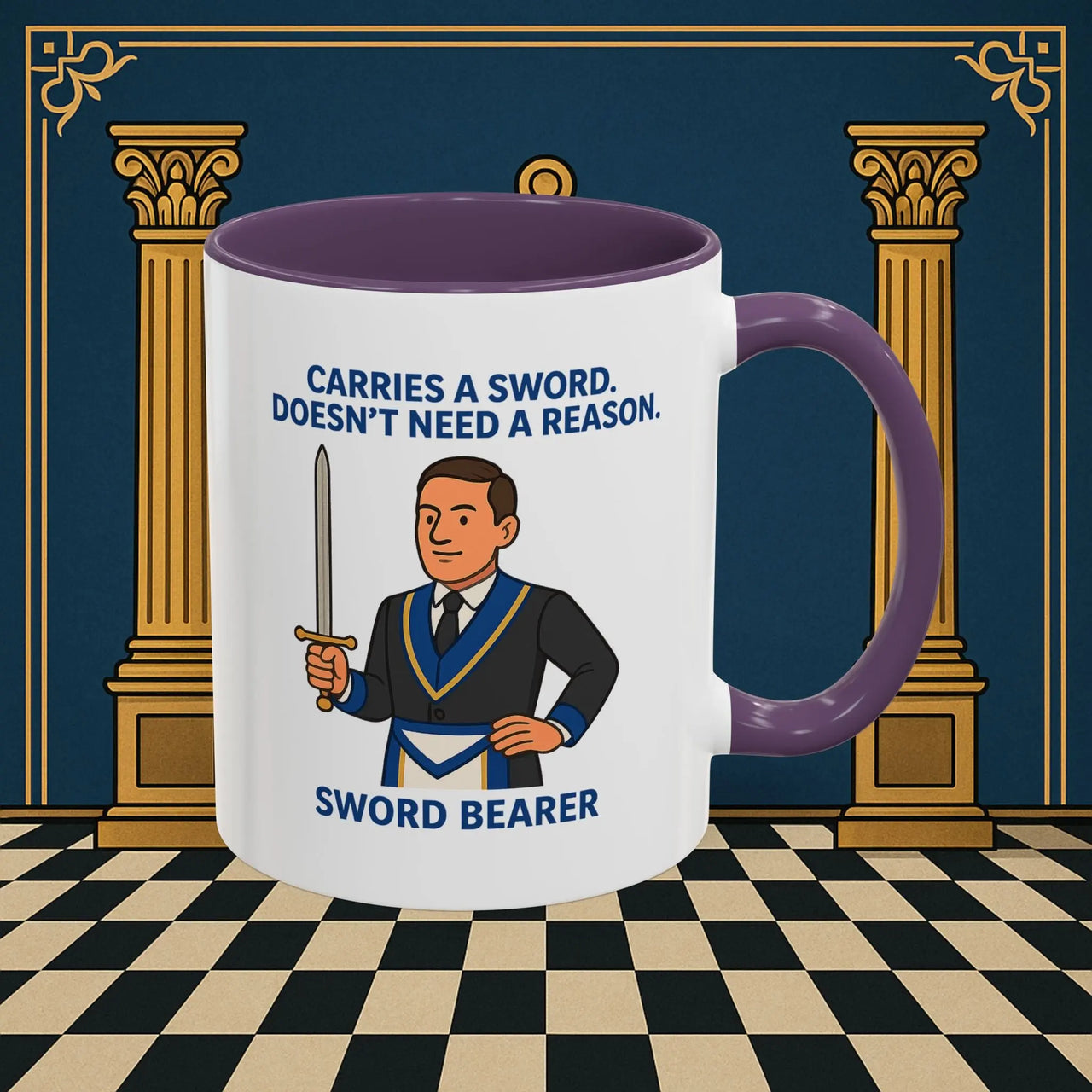Masonic Mugs - Sword of Mystery - Provincial Sword Bearer Printify