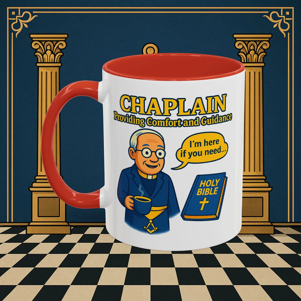 Masonic Mugs Ready to Go - Comfort in Faith - Chaplain Printify