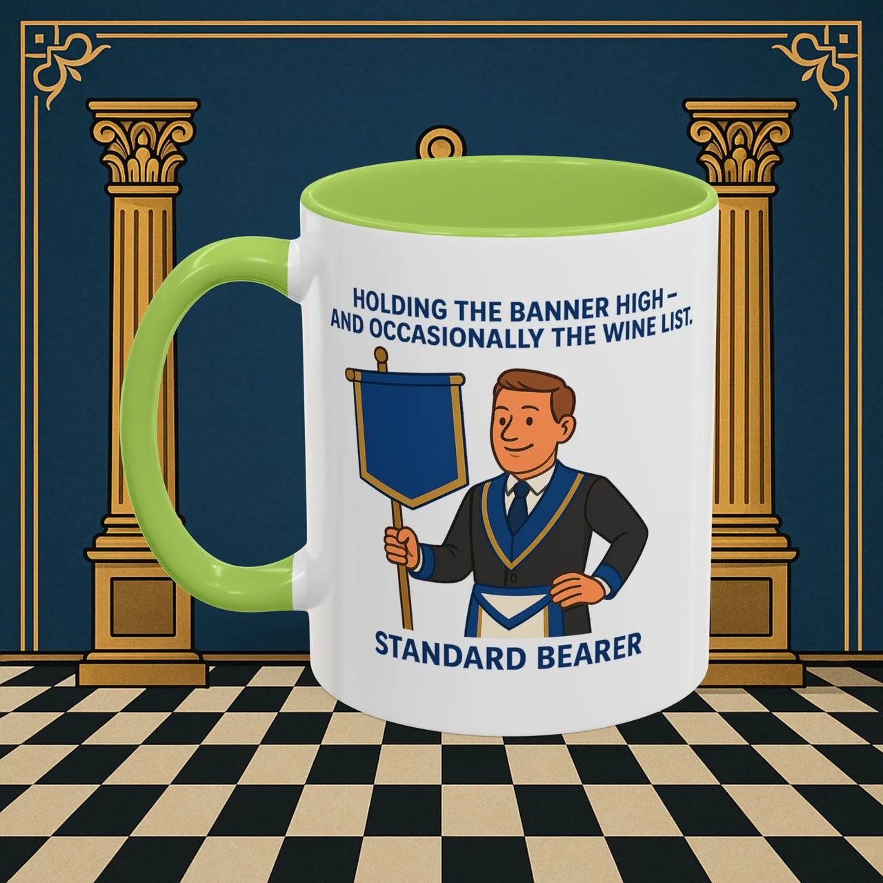 Masonic Mugs - Banner and Barrel - Provincial Standard Bearer Printify