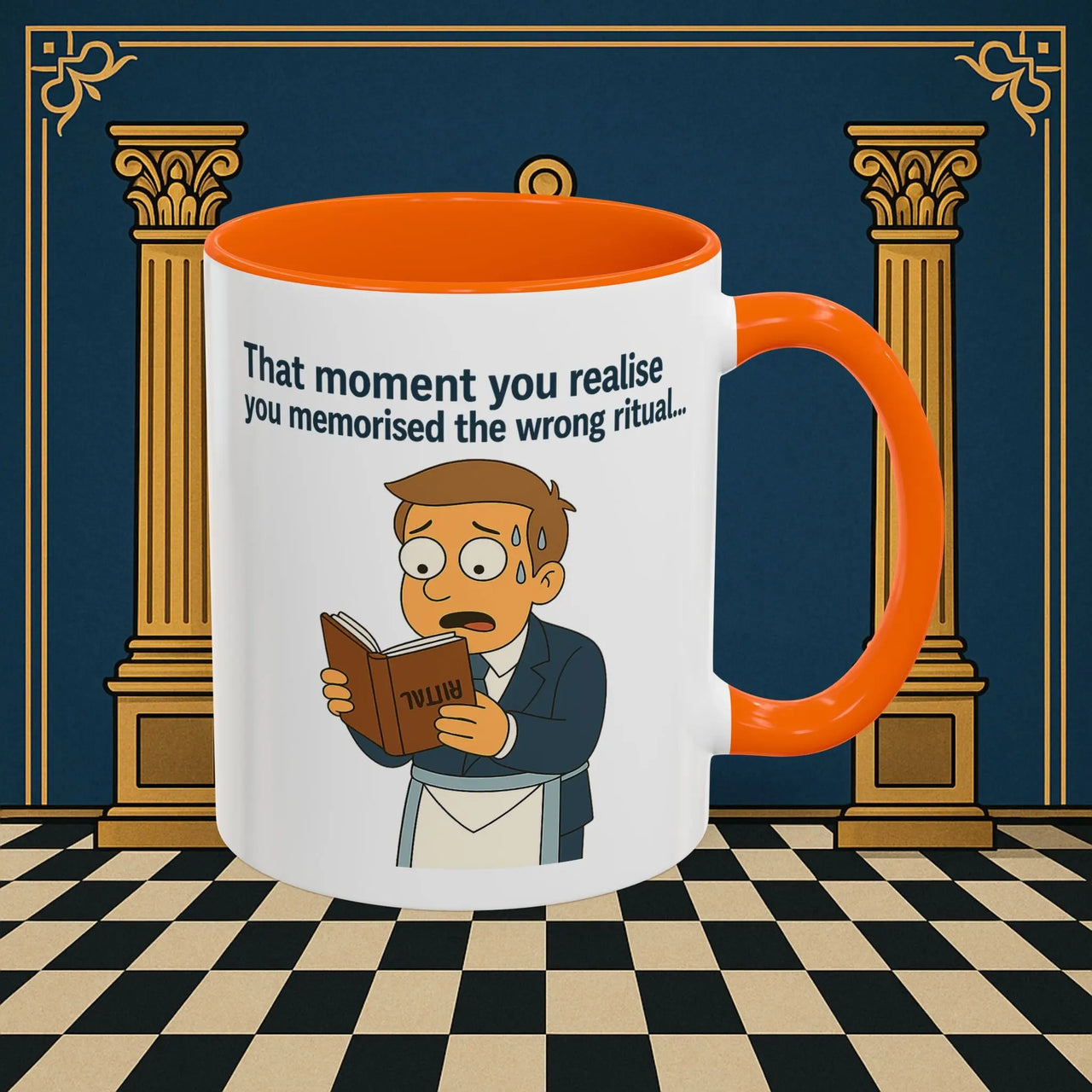 Masonic Mugs Ready to Go – Wrong Ritual (Accent Coloured 11oz Mug) Printify