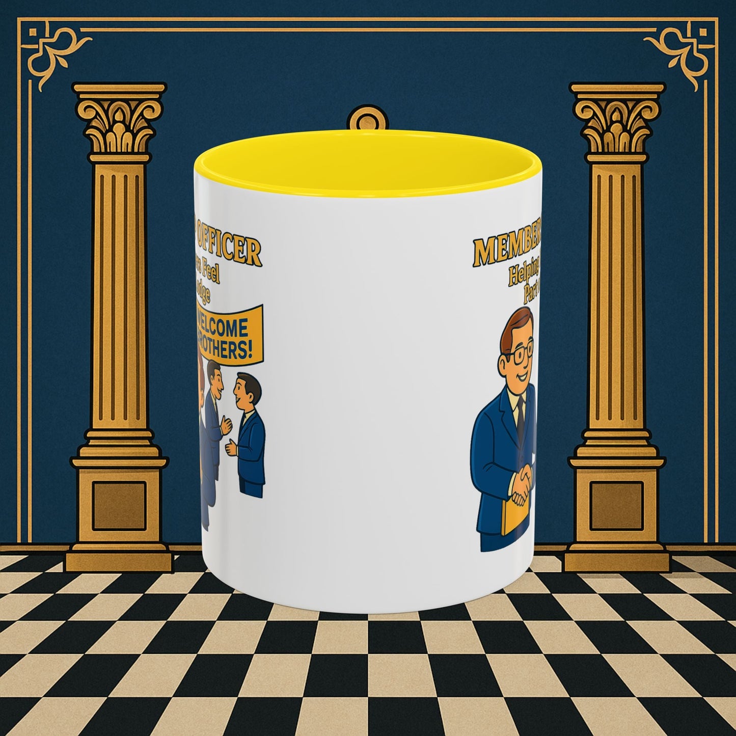 Masonic Mugs - Brotherhood Welcome - Membership Secretary Printify