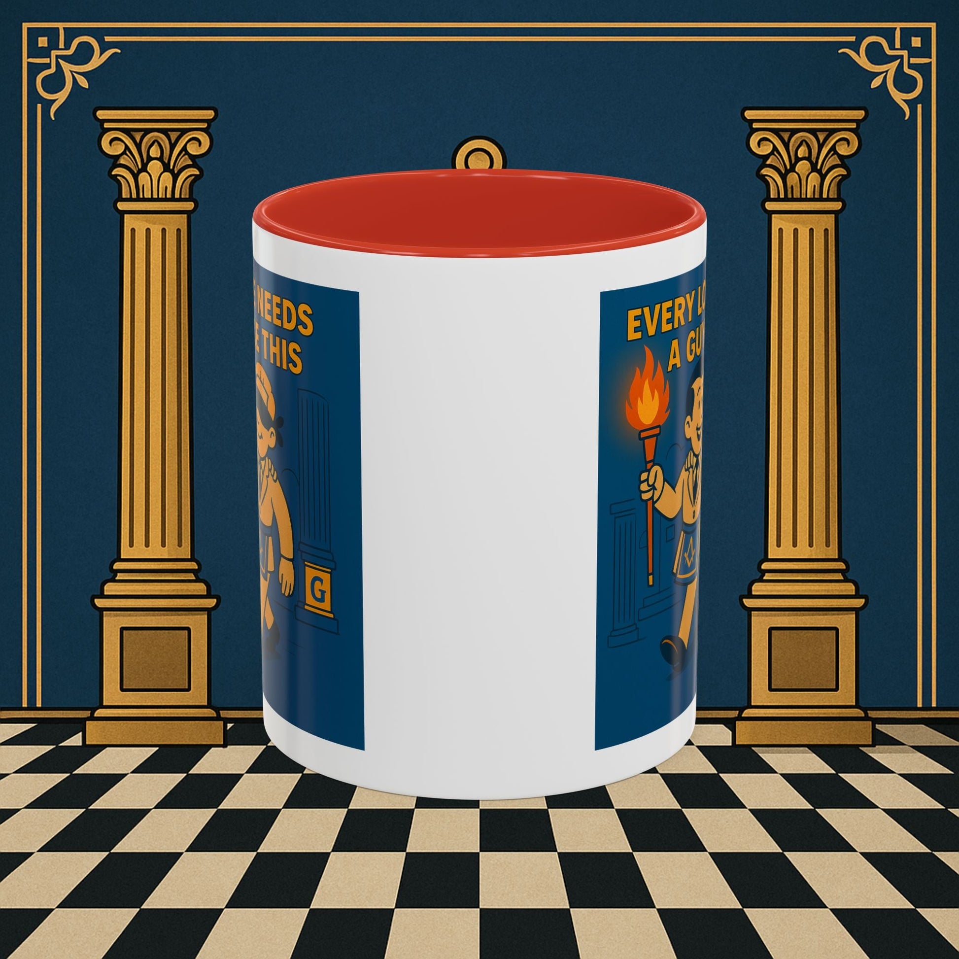 Masonic Mugs Ready to Go – Every Lodge Needs a Guy Like This (Accent Coloured 11oz Mug) Printify