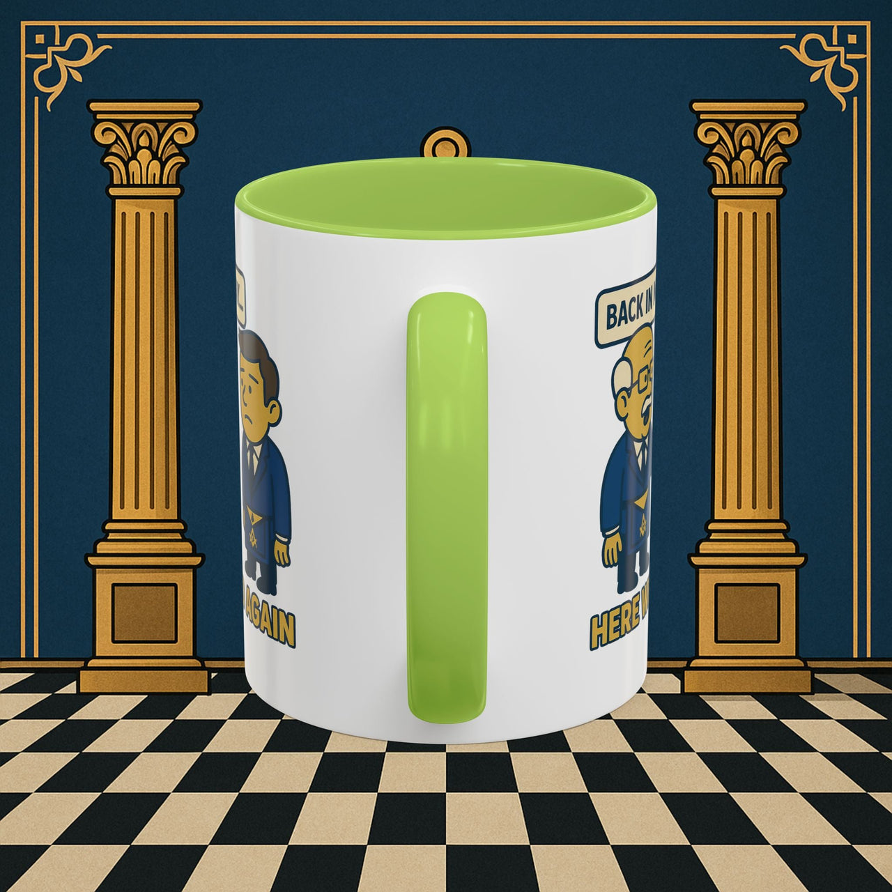 Masonic Mugs Ready to Go – Back in My Day… (Accent Coloured 11oz Mug) Printify