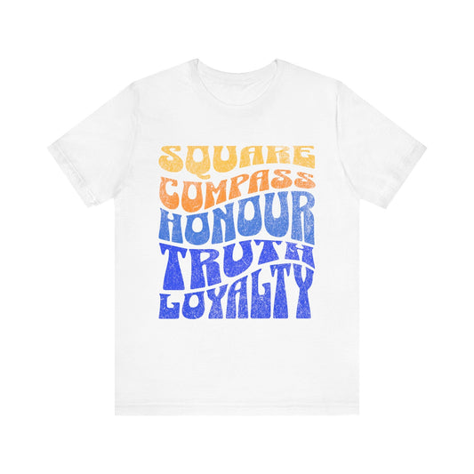 Masonic T-Shirt – Square & Compasses Emblem – Honour, Truth, Loyalty – Freemason Ready to Go Apparel Printify