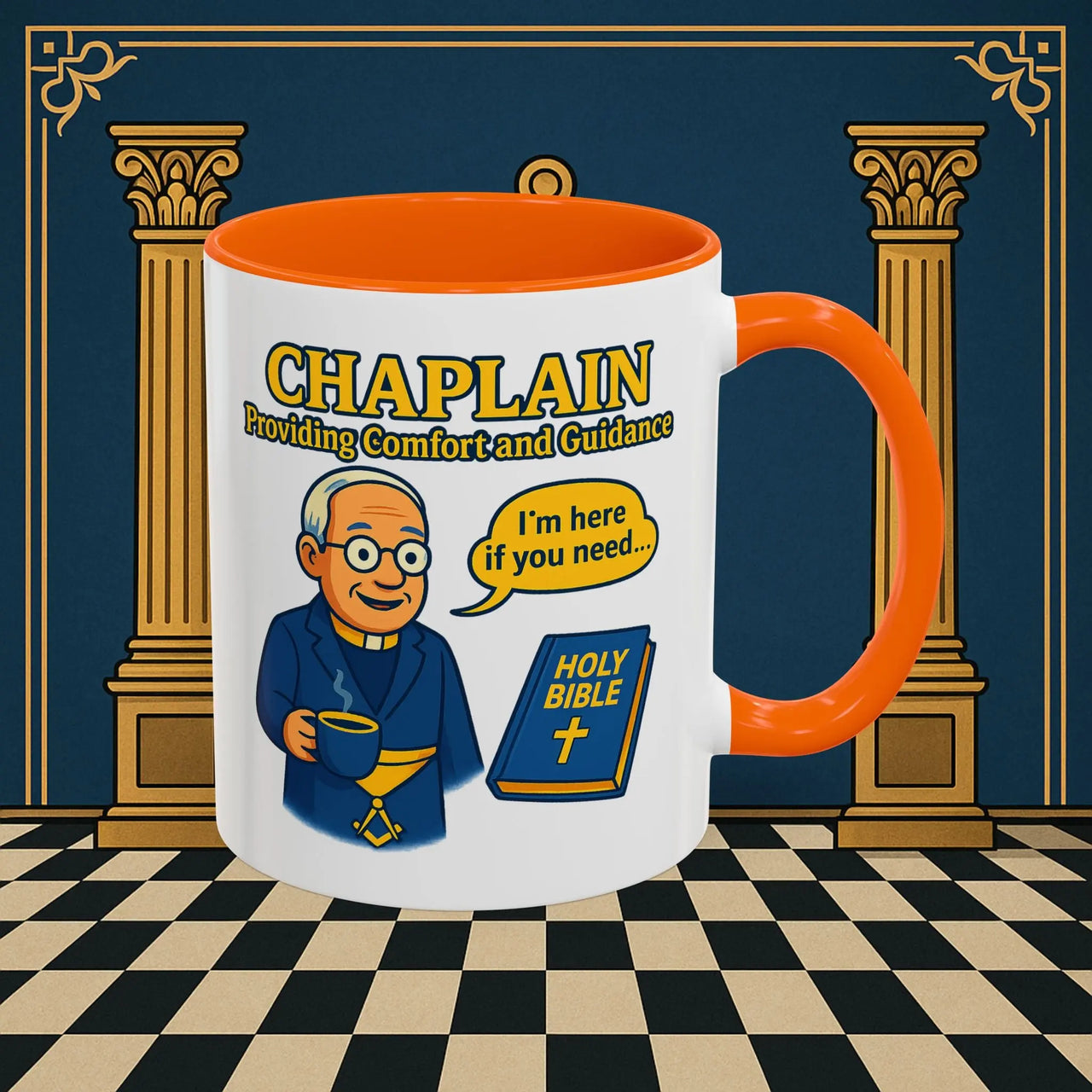 Masonic Mugs Ready to Go - Comfort in Faith - Chaplain Printify