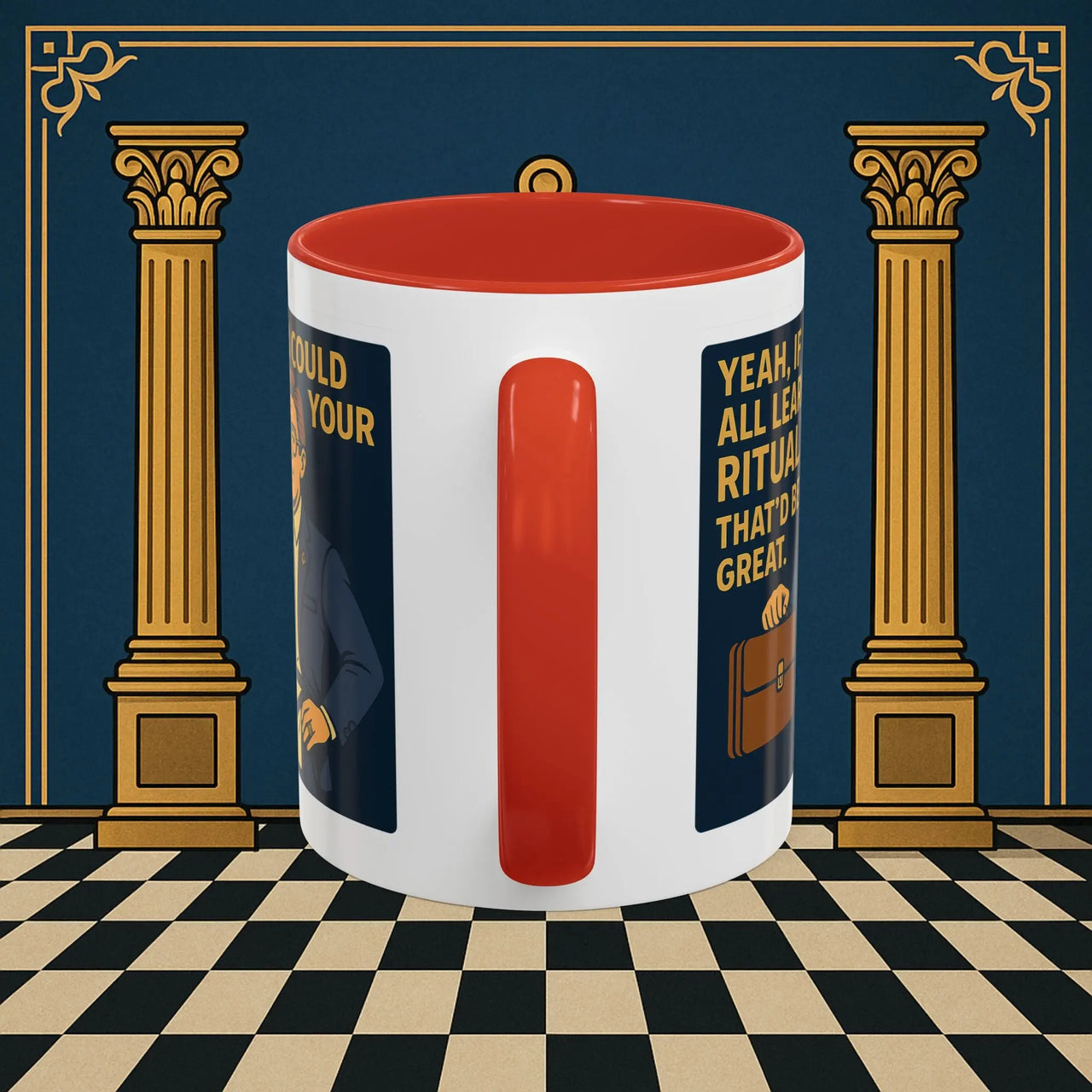 Masonic Mugs Ready to Go – Learn Your Ritual (Accent Coloured 11oz Mug) Printify