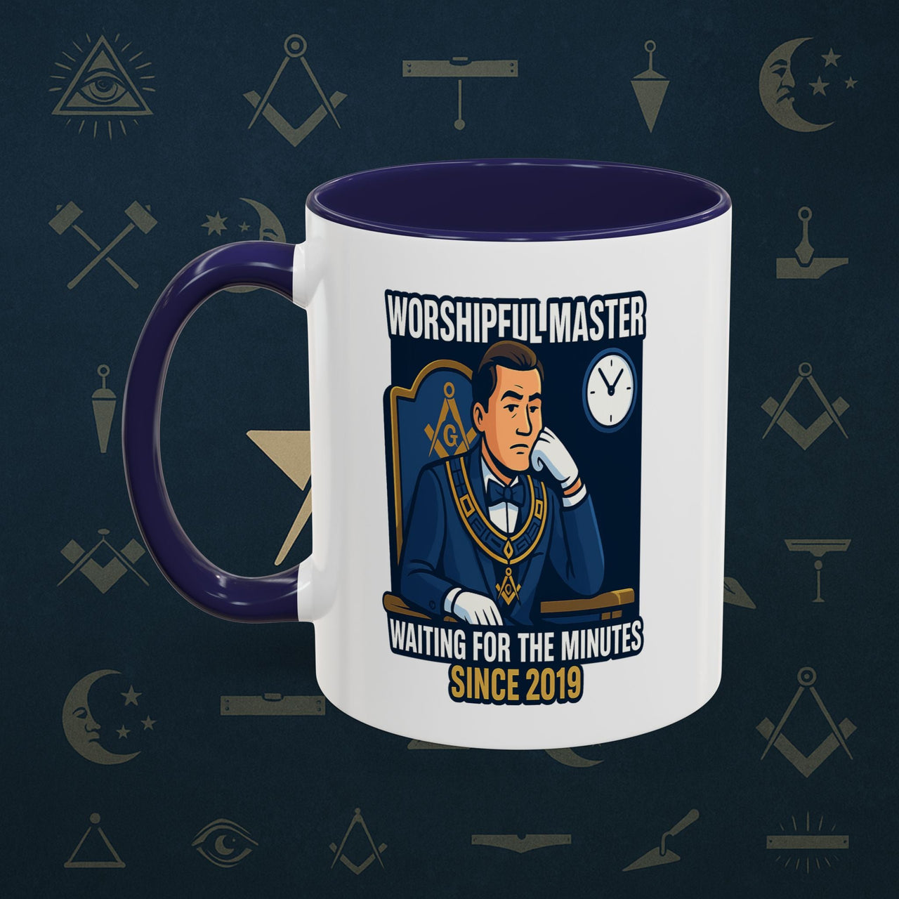Masonic Mugs - Masonic Monotony - Worshipful Master Printify