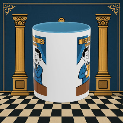 Masonic Mugs Ready to Go - Accent Coloured 11oz Mug - Toasting Protocol - Director of Ceremonies Printify