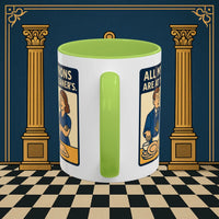 Masonic Mugs Ready to Go – All My Aprons Are at the Cleaner’s (Accent Coloured 11oz Mug) Printify