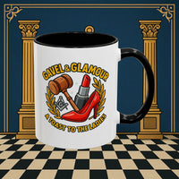 Masonic Mugs – Gavel & Glamour: A Toast to the Ladies (Accent Coloured 11oz Mug) Printify