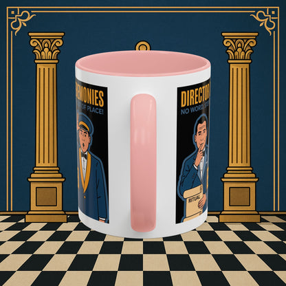 Masonic Mugs Ready to Go - Accent Coloured 11oz Mug - Ceremonial Protocol - Director of Ceremonies Printify