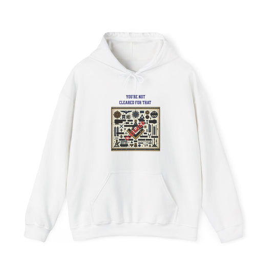 Masonic Mugs Stylish Unisex Hoodie for Everyday Comfort, You're not cleared for that,  Freemason Ready-to-Go Gift Printify