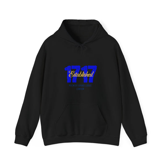 Stylish Unisex Hoodie for Everyday Comfort, Established 1717, Perfect for Casual Wear, Gift, Layering, Warmth Printify