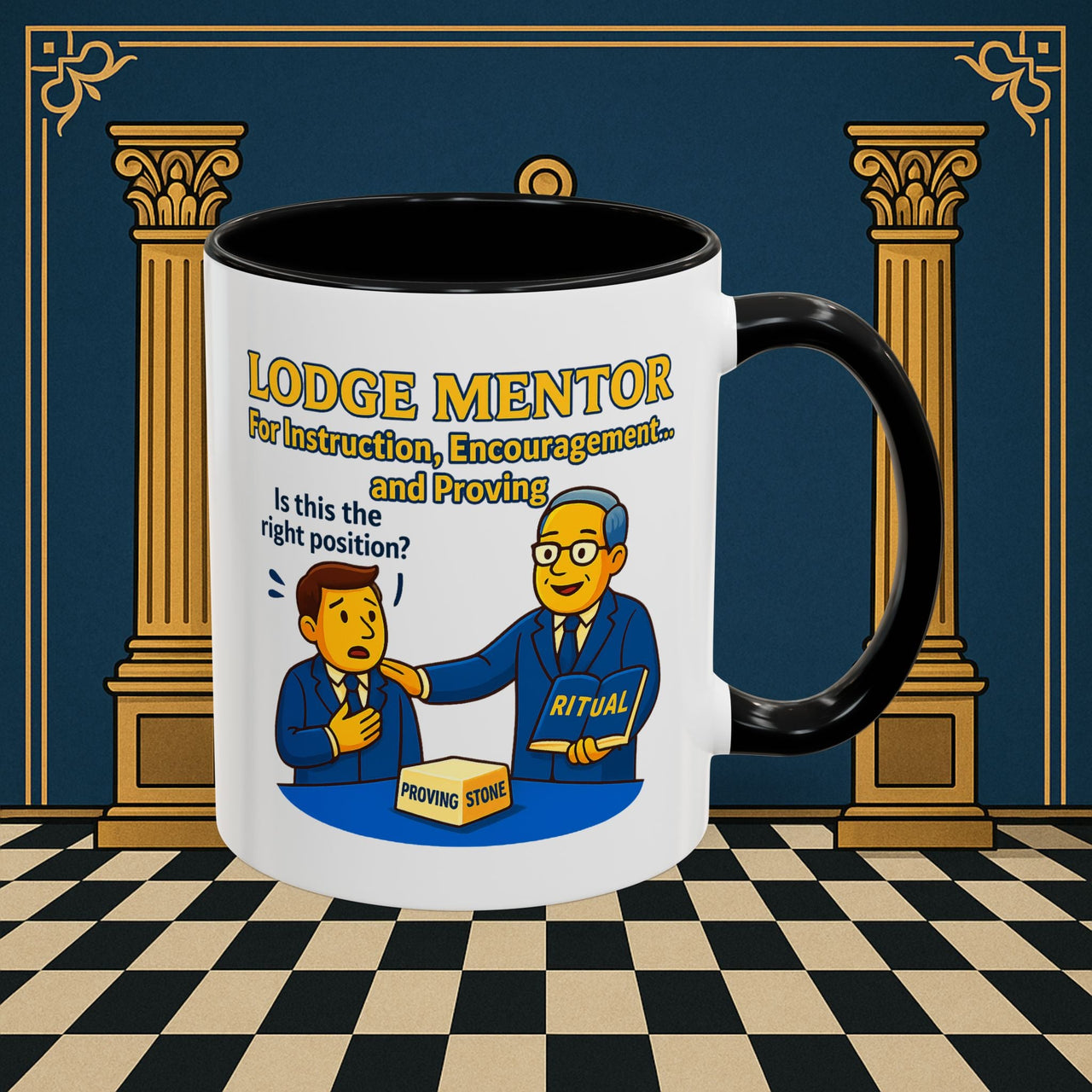 Masonic Mugs - Lodge Mentor Guidance: Masonic Ritual Instruction, Lodge Mentor Printify