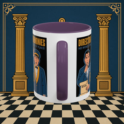 Masonic Mugs Ready to Go - Accent Coloured 11oz Mug - Ceremonial Protocol - Director of Ceremonies Printify