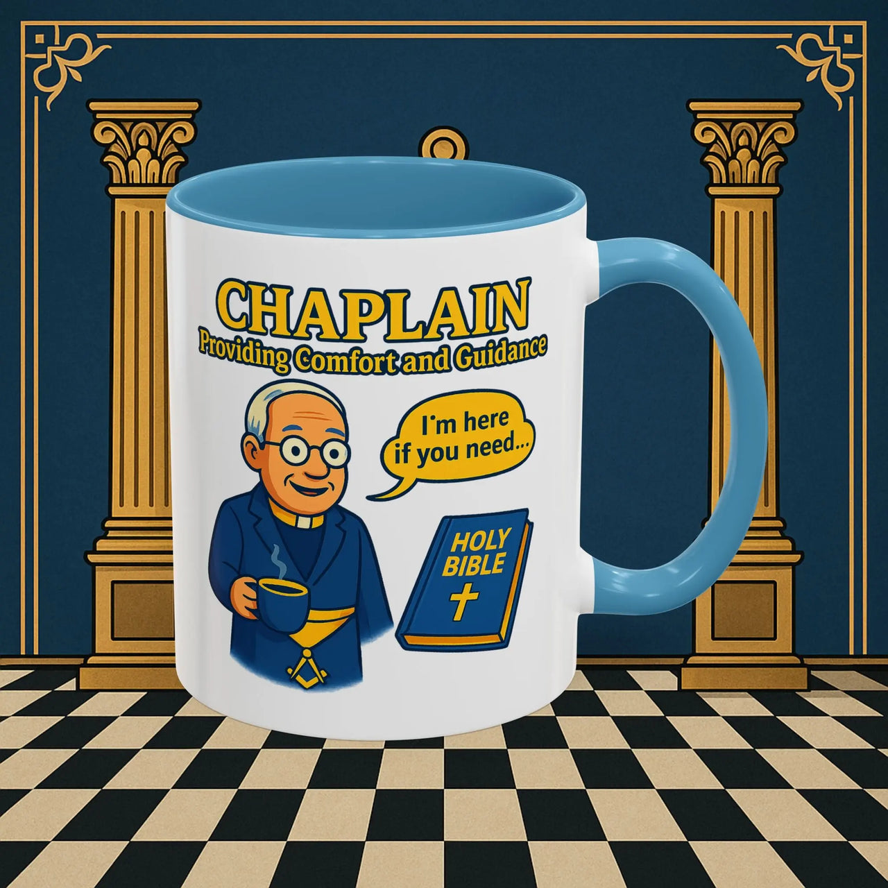 Masonic Mugs Ready to Go - Comfort in Faith - Chaplain Printify
