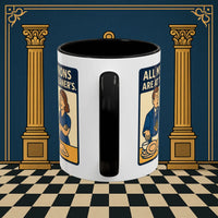 Masonic Mugs Ready to Go – All My Aprons Are at the Cleaner’s (Accent Coloured 11oz Mug) Printify