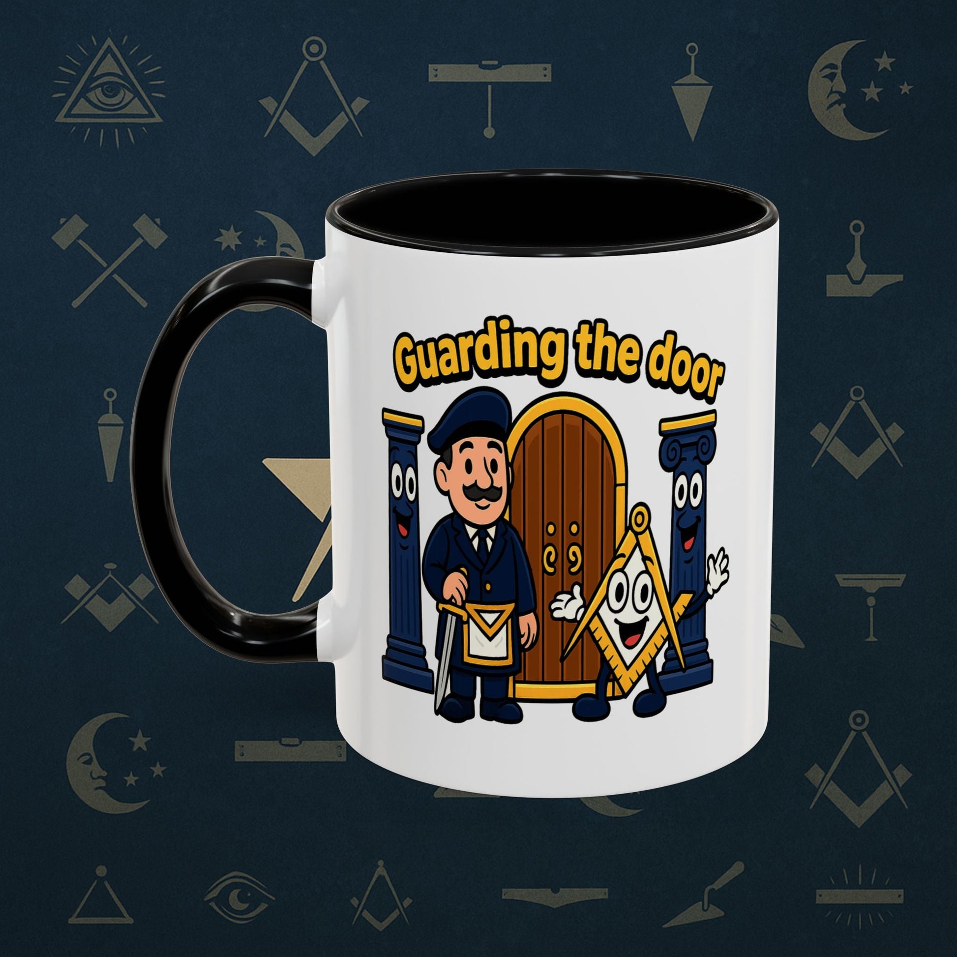 Masonic Mugs - Guarding the Door - Tyler Printify