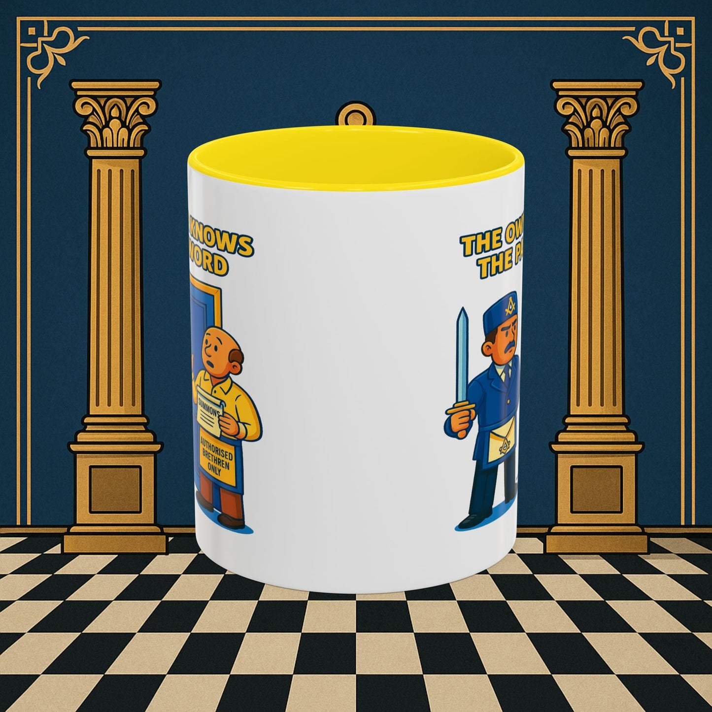 Masonic Mugs - Accent Coloured 11oz Mug - Masonic Mayhem - Inner Guard Printify