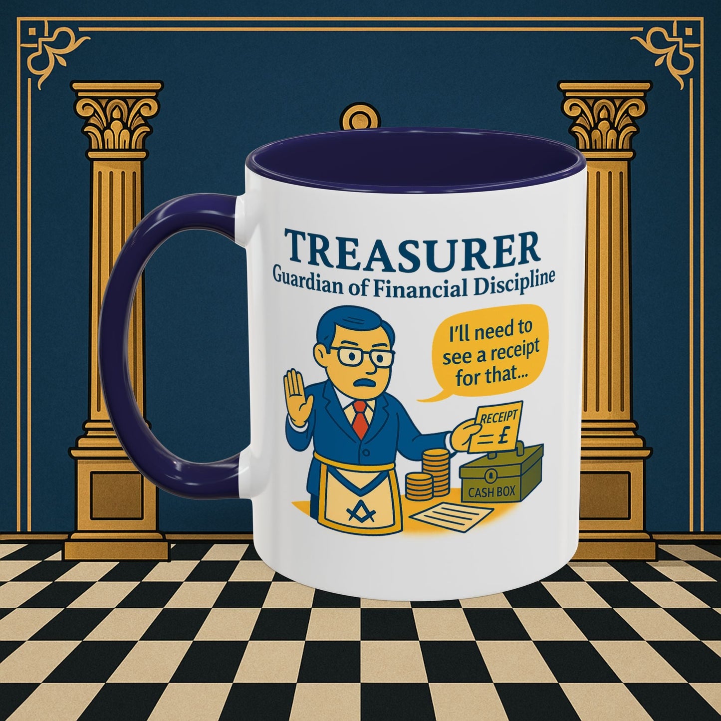 Masonic Mugs - Treasurer's Tally - Treasurer Printify